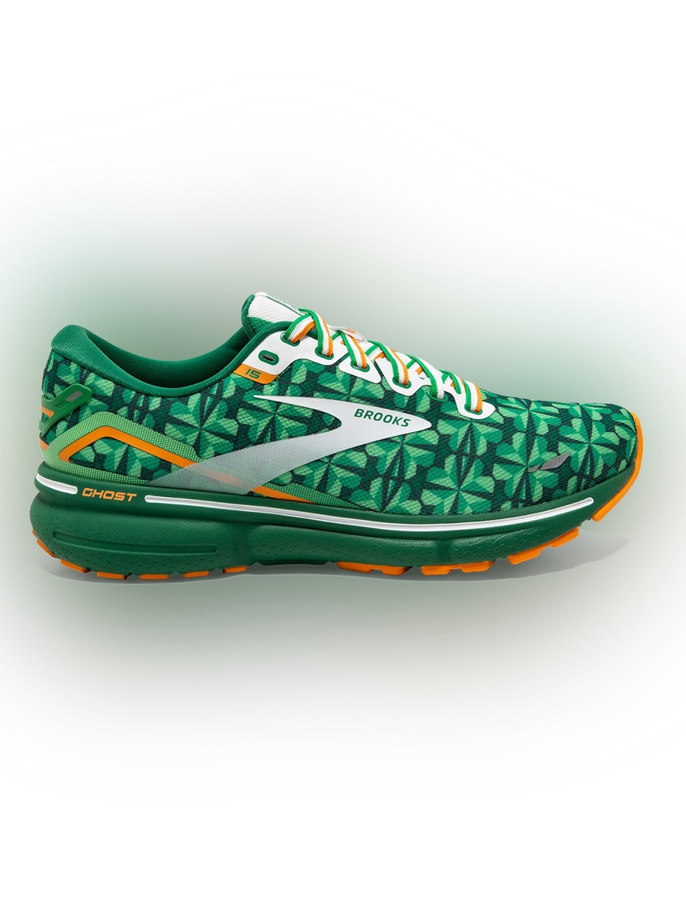 Brooks Ghost 15 "Run Lucky" St. Patrick's Day Running Shoes Women’s 7 Clover